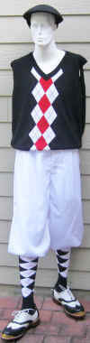  Men WhiteKnickers-Argyle Vest-Argyle socks-Cap 